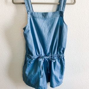 Old Navy Chambray Drawstring Overalls